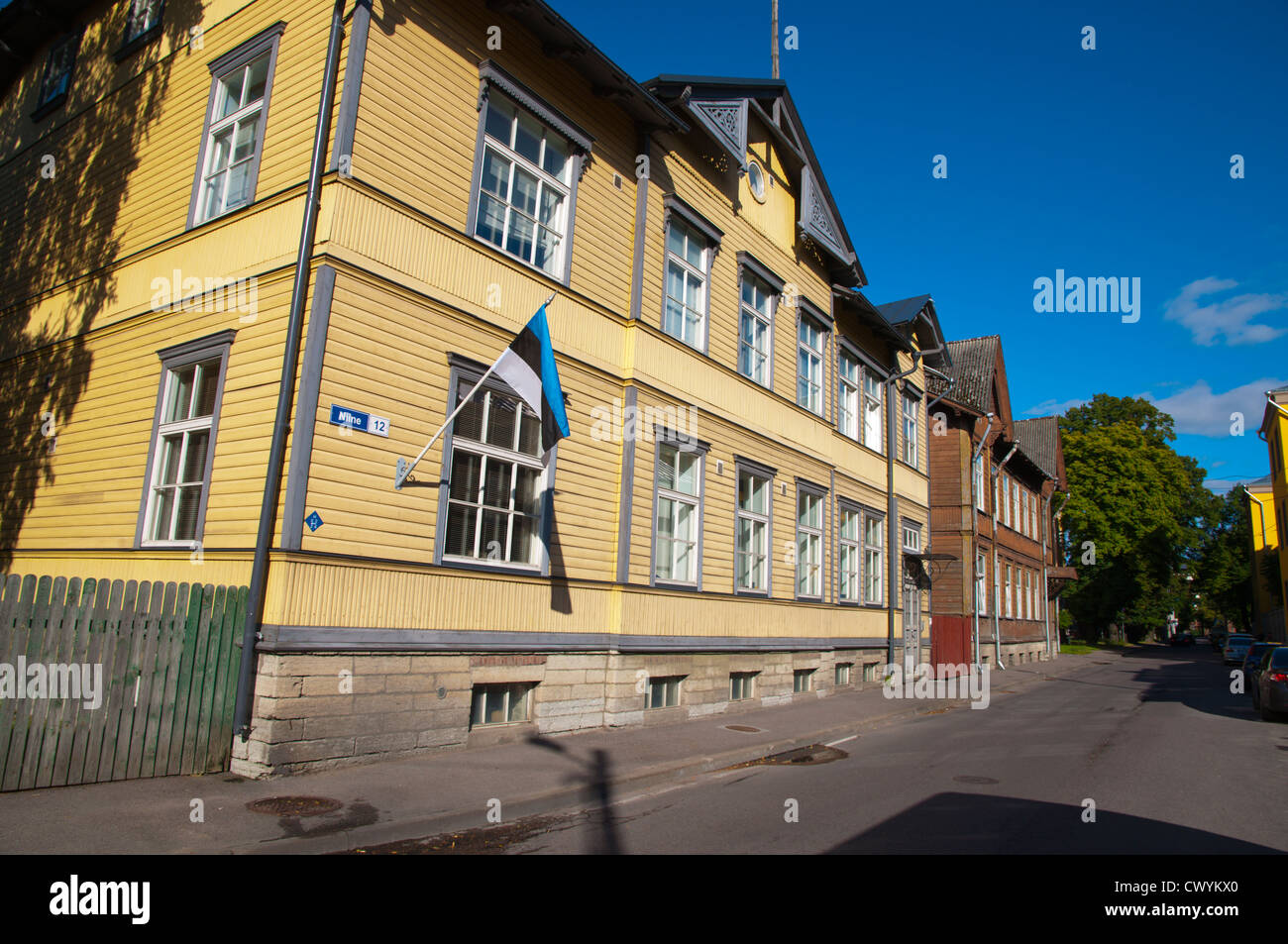 Niine street quartier Kalamaja Tallinn Estonie Europe Banque D'Images