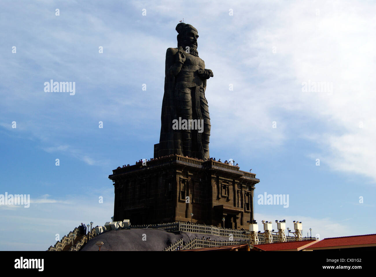 Thiruvalluvar Statue à Kanyakumari au Tamil Nadu, Inde Banque D'Images