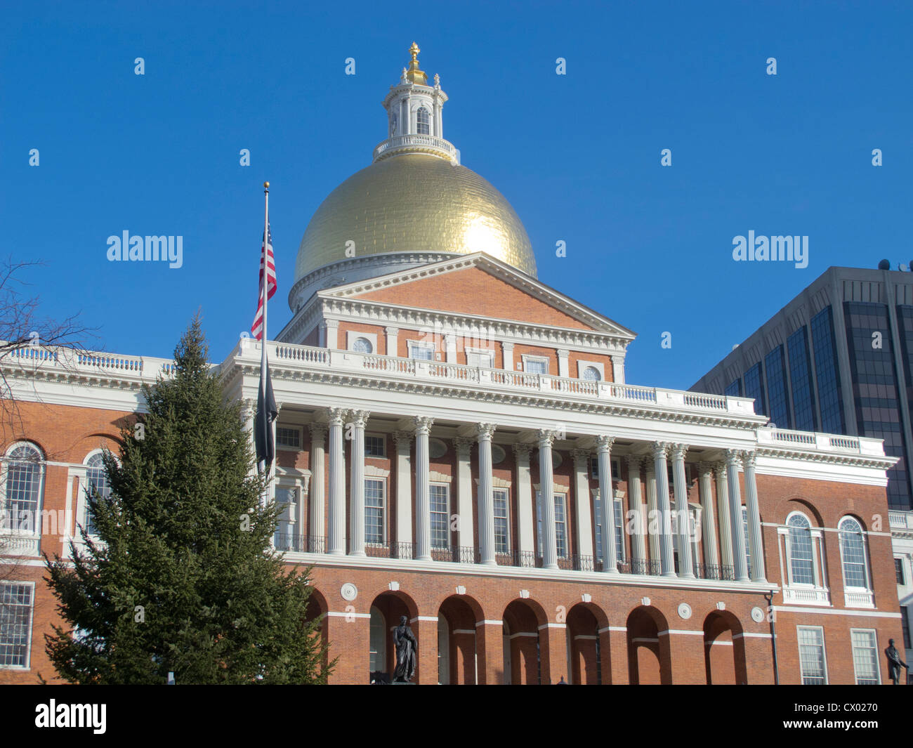 Le Massachusetts statehouse Banque D'Images