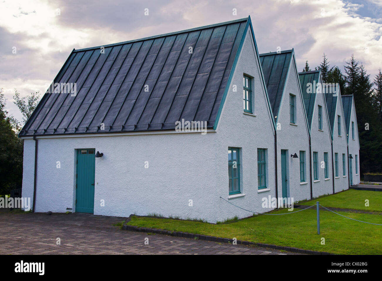 Þingvallabaer thingvallabaer ou, l'été du Premier Ministre islandais chambre. Banque D'Images