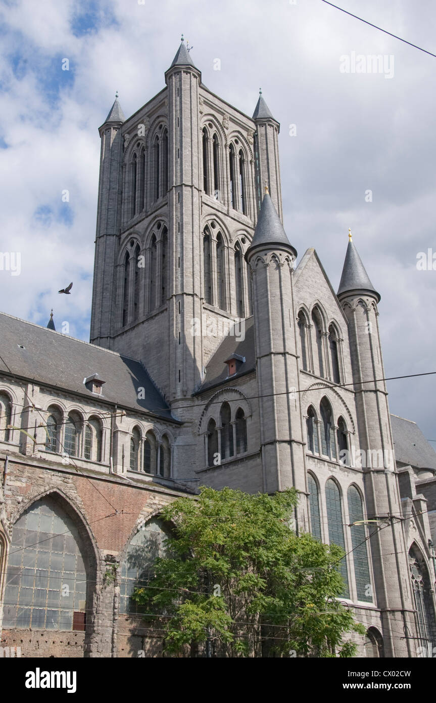 L''Église Saint-Nicolas à Gand Banque D'Images