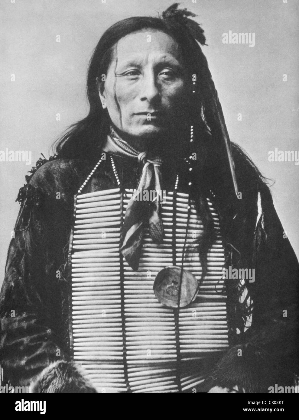 Bref Bull, chef indien Sioux, Portrait Banque D'Images