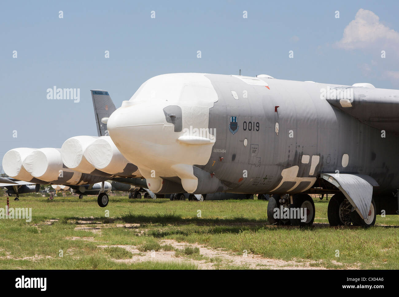 B-52 Stratofortress aéronefs dans l'entreposage à l'entretien et la régénération de l'aéronautique 309e groupe à la base aérienne Davis-Monthan AFB. Banque D'Images