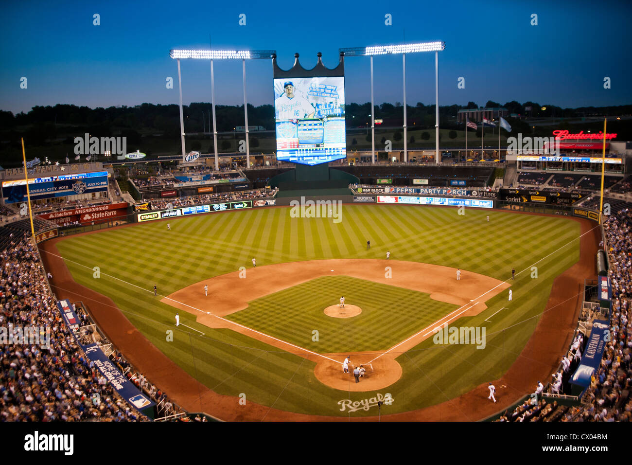 Kauffman Stadium - Kansas City Royals Banque D'Images