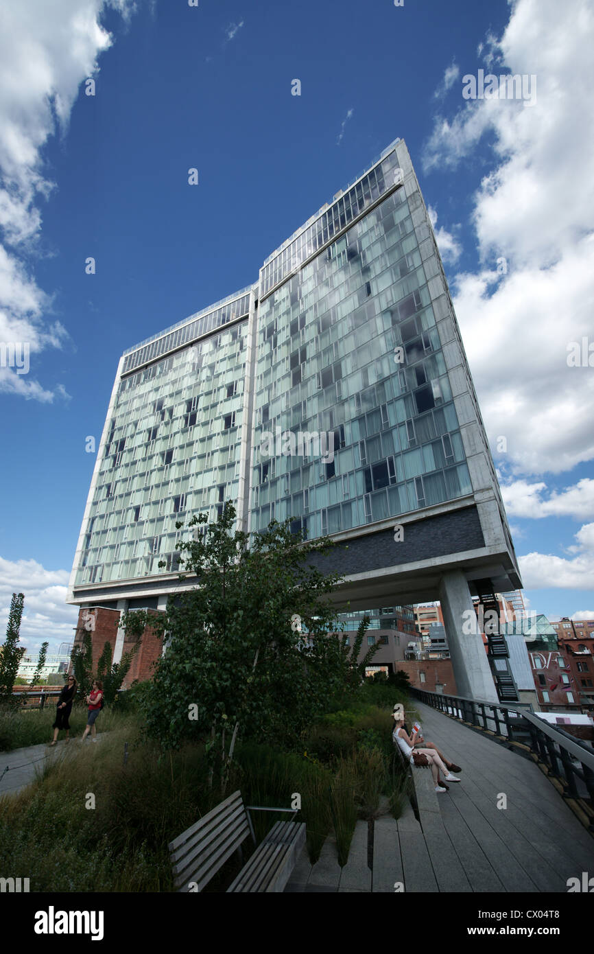 Le parc high line à Chelsea, New York City Banque D'Images