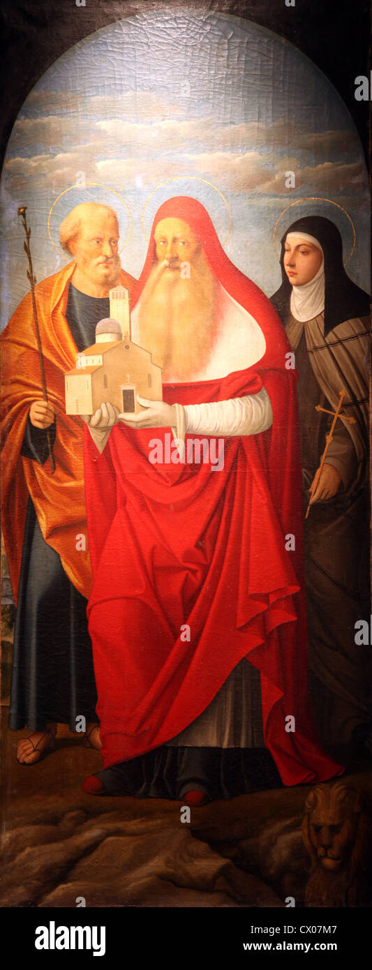 Saint Joseph, saint Jérôme et Sainte Elisabeth de Hongrie Banque D'Images