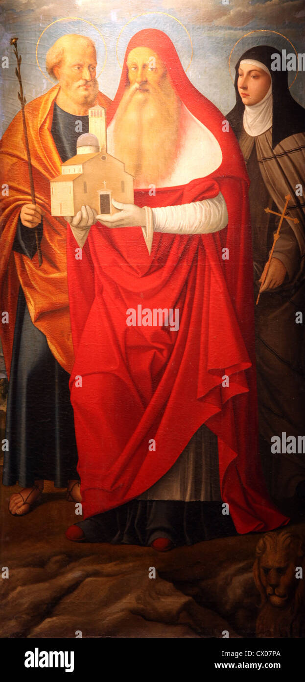 Saint Joseph, saint Jérôme et Sainte Elisabeth de Hongrie Banque D'Images