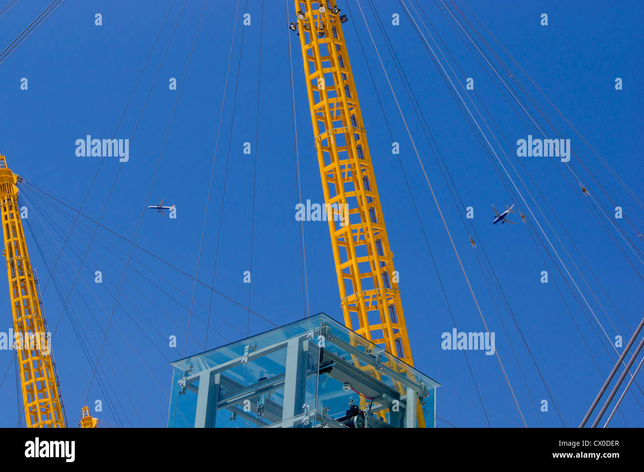 Royaume-uni, Angleterre, Londres, Greenwich, O2 Arena roof Banque D'Images