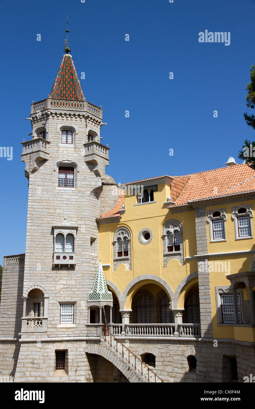 Museu (anciennement) Palácio dos Condes de Castro Guimarães ( Museum ), Cascais, Estoril, Côte de Lisbonne, Estremadura, Portugal. Banque D'Images