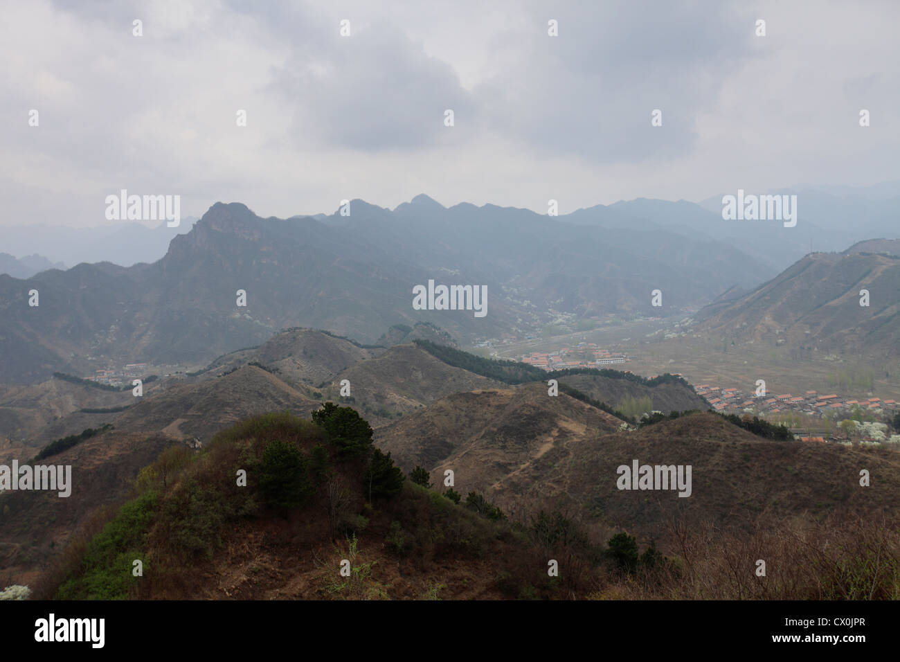 La Grande Muraille de Chine près de Jzhai Taiping village, Tianjian Provence, Chine, Asie. Banque D'Images