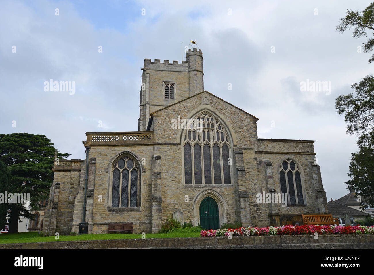 L'église paroissiale d'Axminster, West Street, Axminster, Devon, Angleterre, Royaume-Uni Banque D'Images