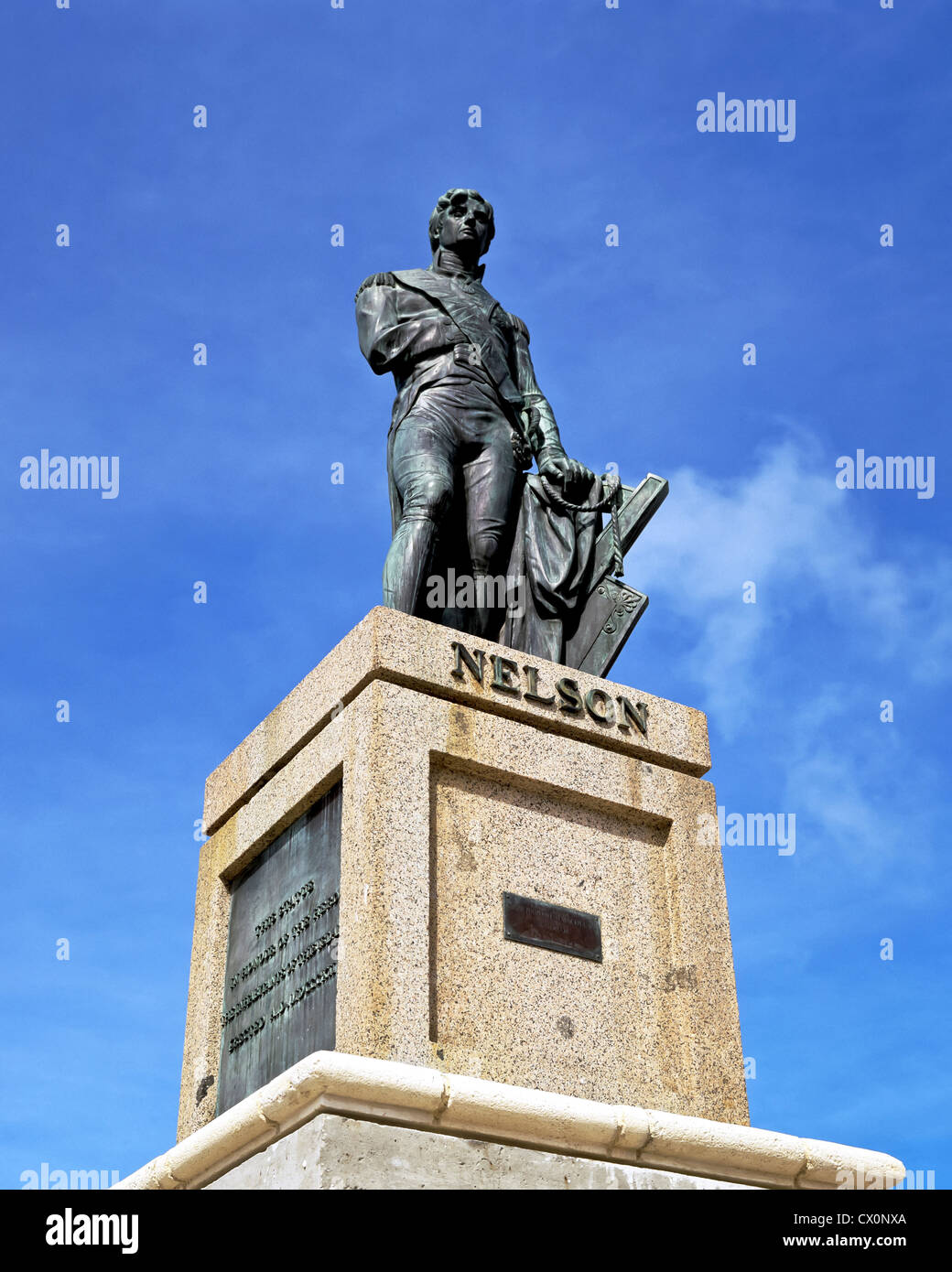 8244. Statue Neslon, Bridgetown, Barbade, Caraïbes, Antilles Banque D'Images