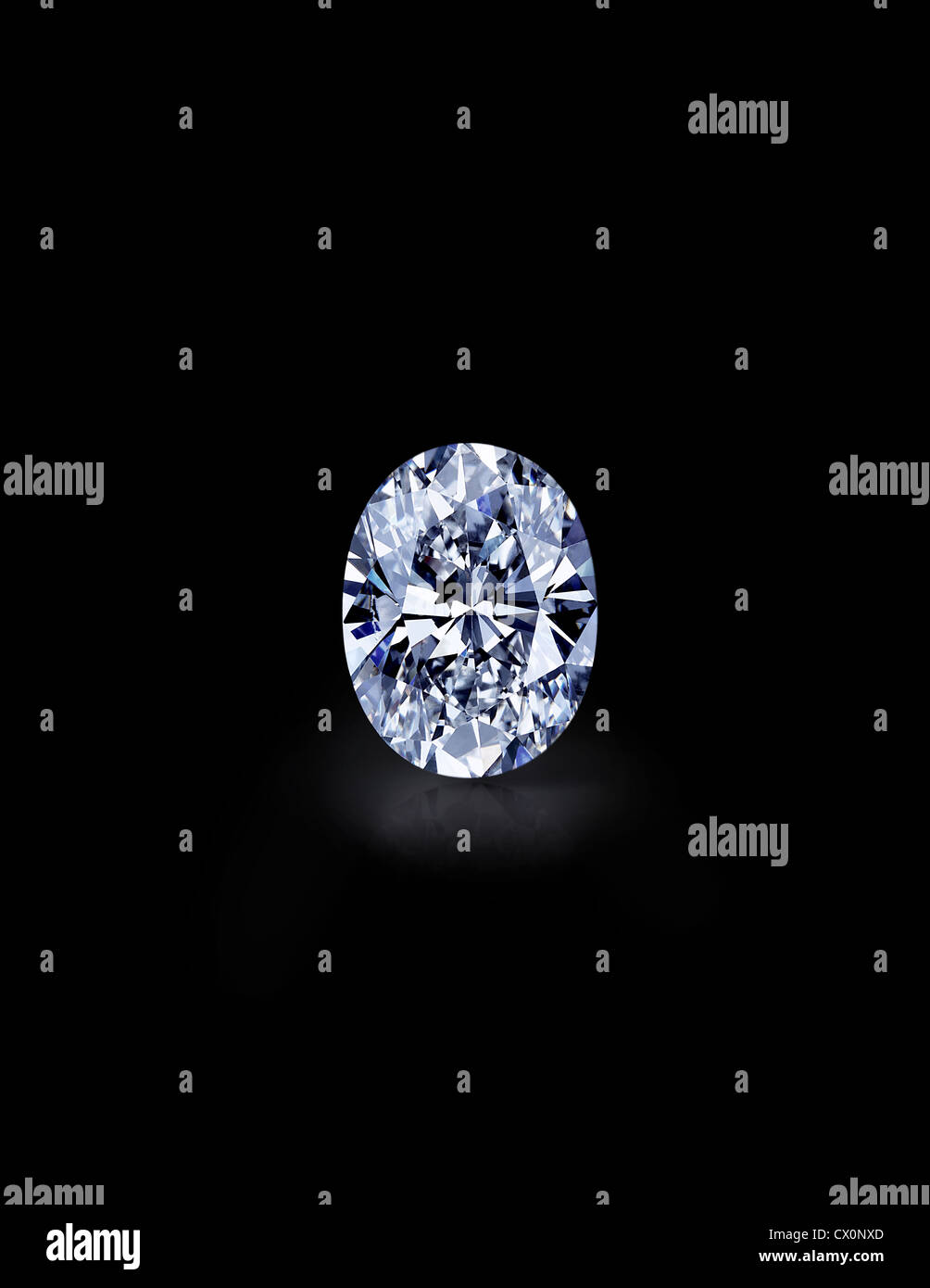 Diamond, coupe ovale Banque D'Images