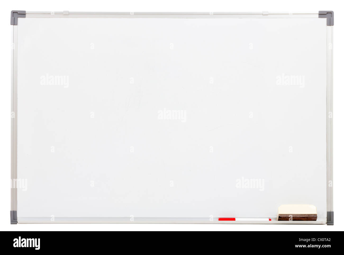 Blank white board isolated on white Banque D'Images