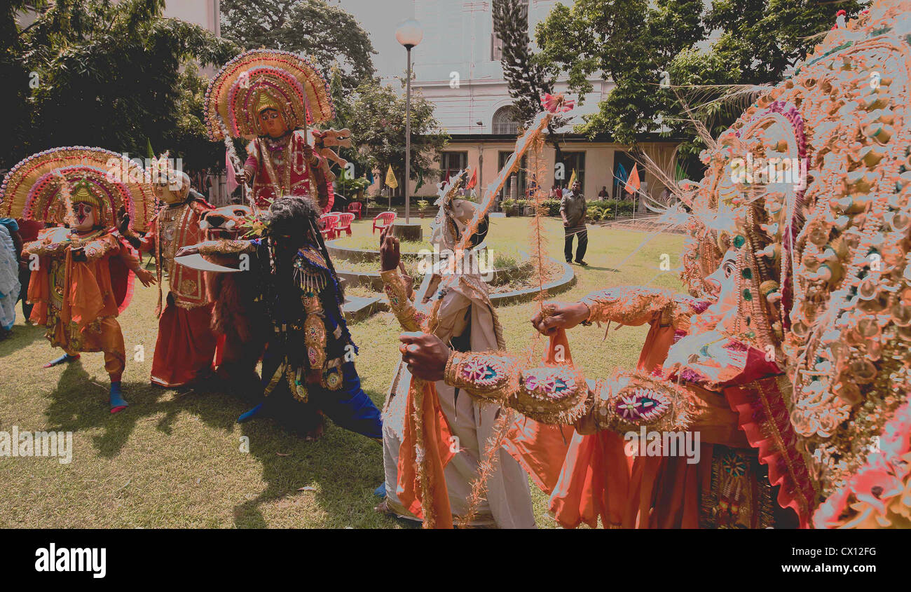 Durga Mahishasura Banque D'Images