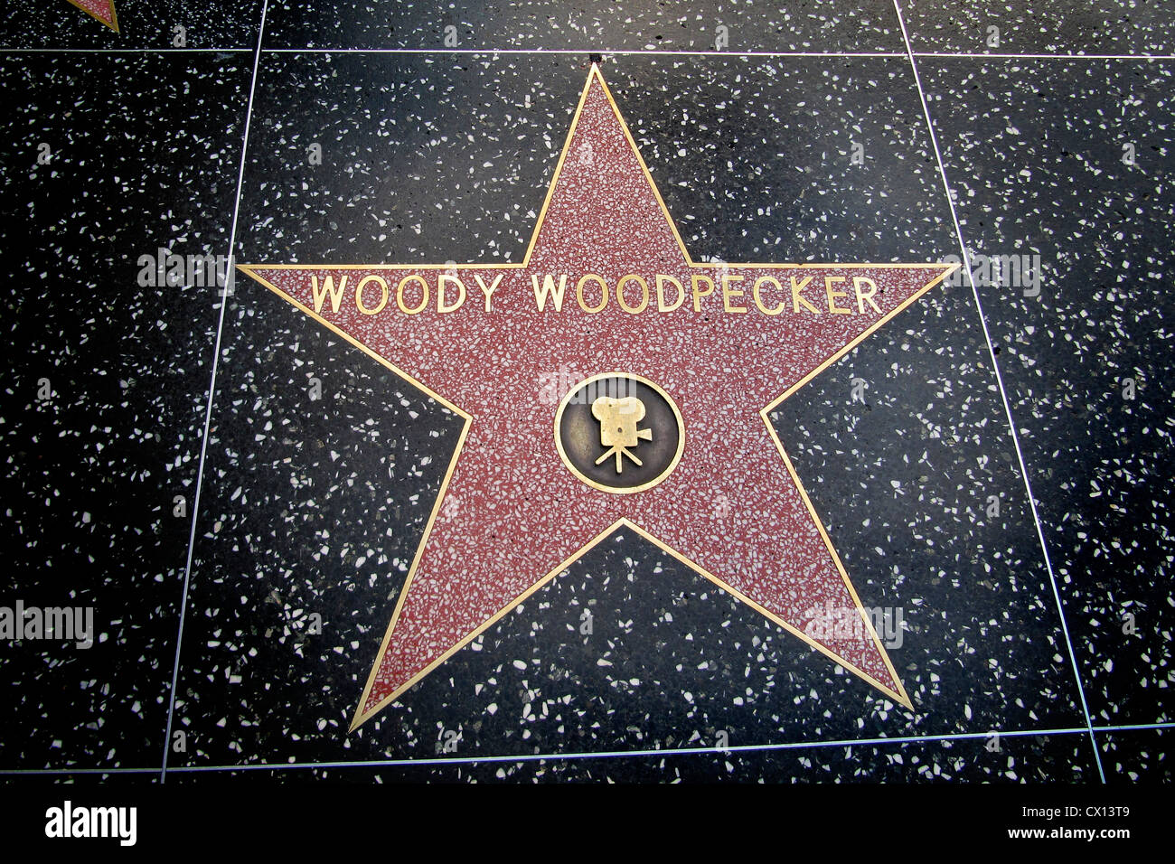 États-unis d'Amérique, Californie, Los Angeles, Hollywood, Walk of Fame, mémorial de Woody Woodpecker Banque D'Images