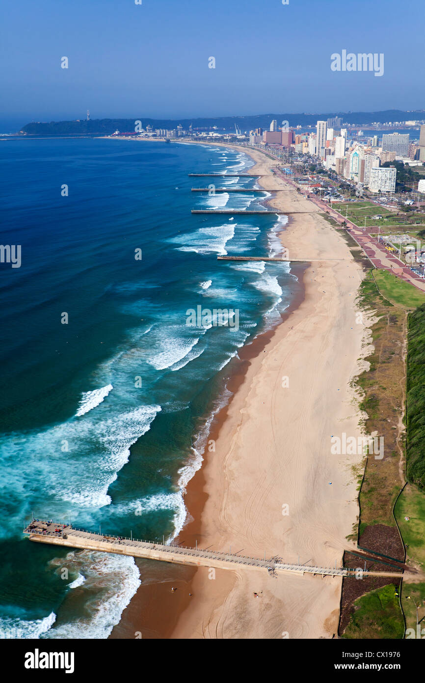 Vue aérienne de Durban, Afrique du Sud Banque D'Images