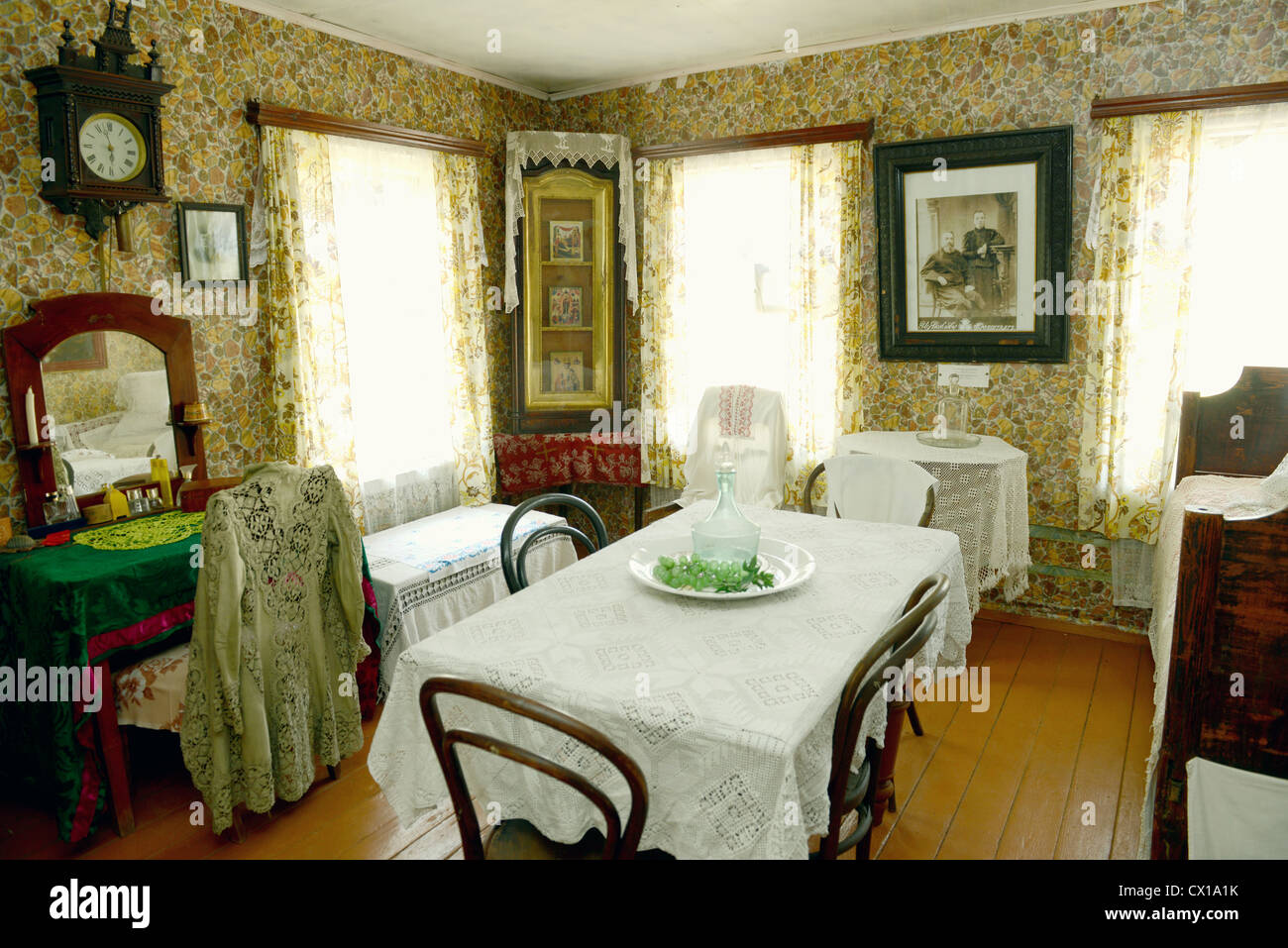 L'intérieur de la Fédération maison ancienne. Pris sur Juillet 2012 Dans village Russe Mychkine Banque D'Images