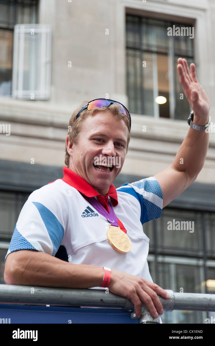 Jeux Olympiques de Londres en 2012 la parade de la victoire de l'équipe Go London UK Banque D'Images