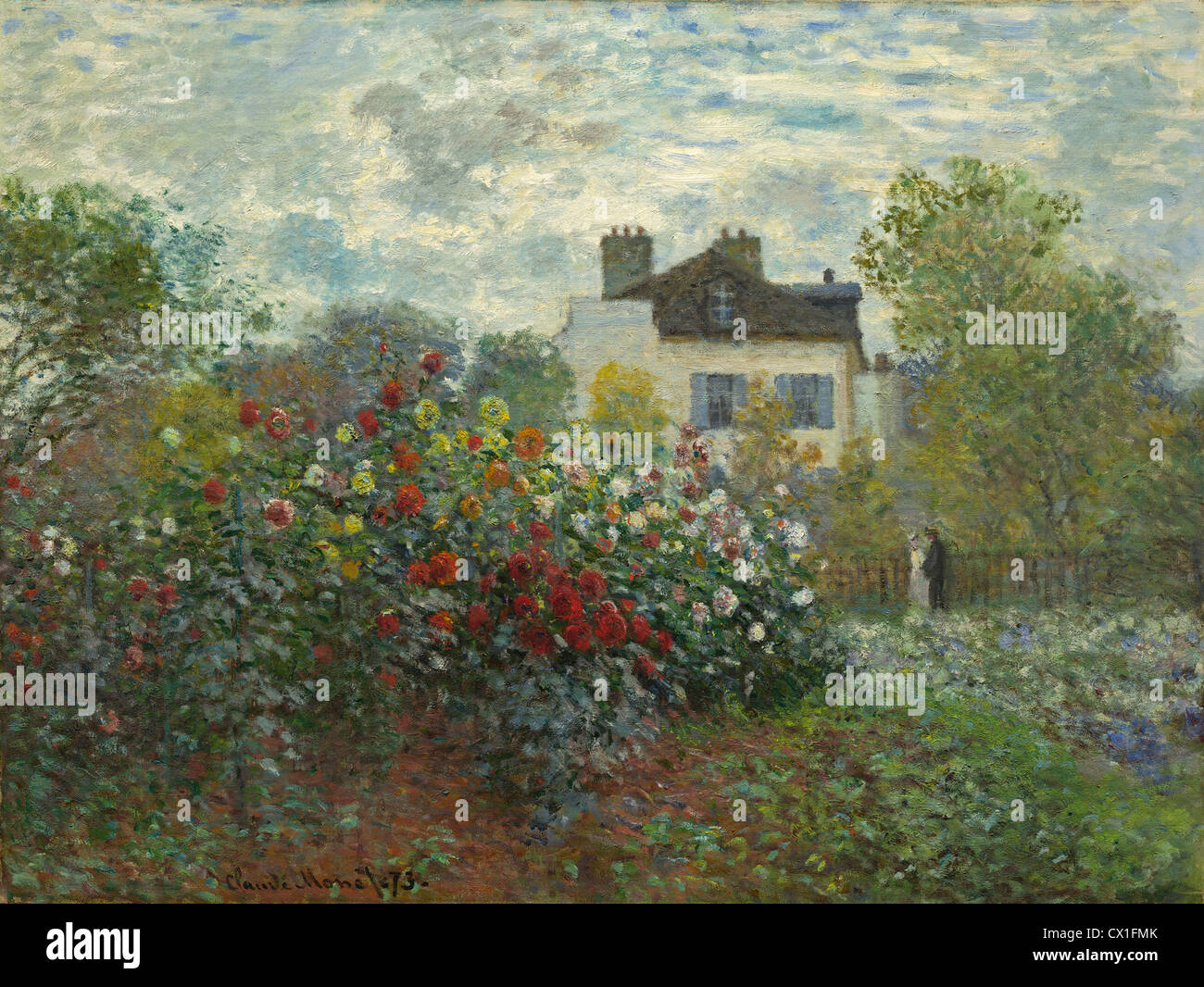 Claude Monet (Français, 1840 - 1926 ), le jardin de l'artiste à Argenteuil (un coin du jardin avec des dahlias), 1873 Banque D'Images