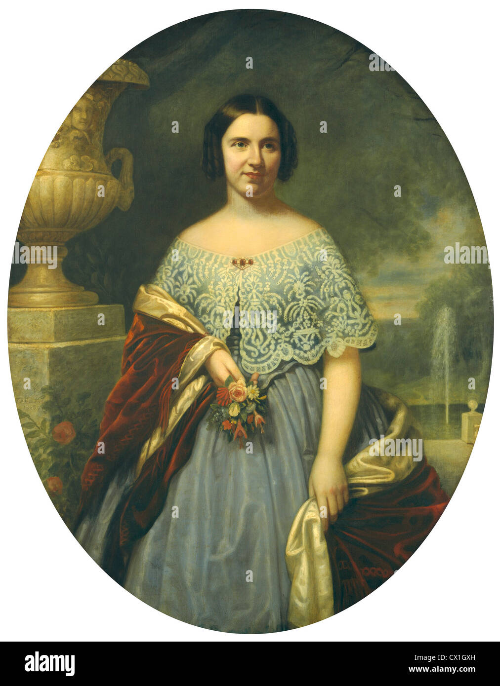 Francis Grive Carpenter, Lucy Tappan Bowen (Mme. Henry C. Bowen), américain, 1830 - 1900, 1859, huile sur toile Banque D'Images