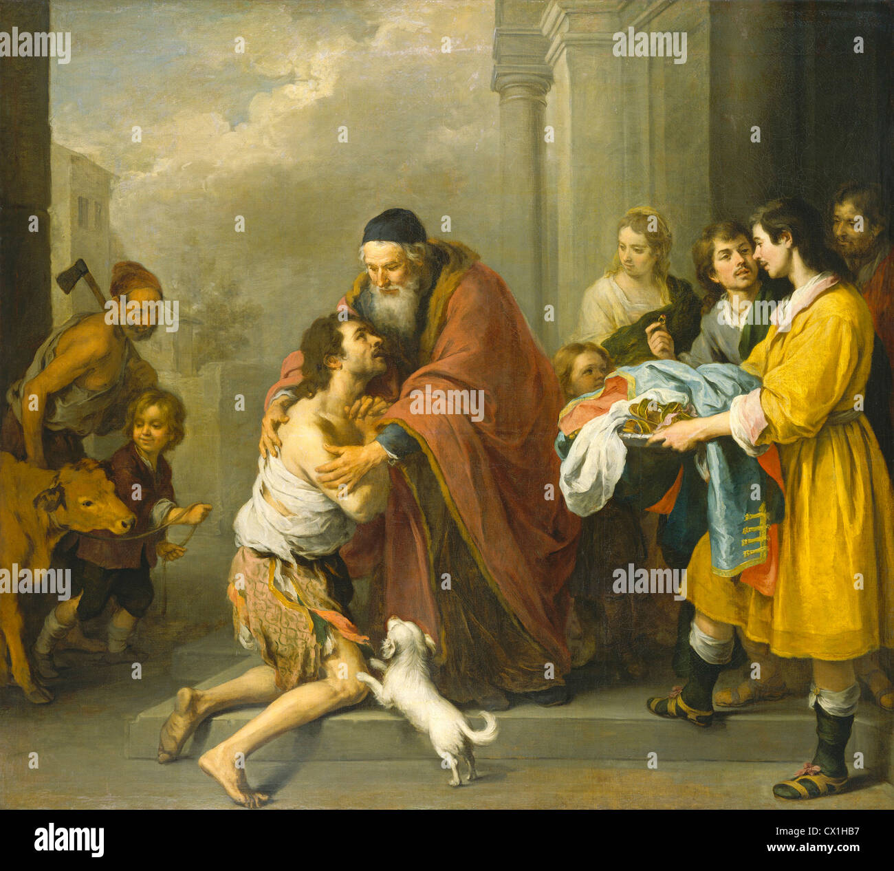 Bartolomé Esteban Murillo, le retour du fils prodigue, Espagnol, 1617 - 1682, 1667/1670, huile sur toile Banque D'Images