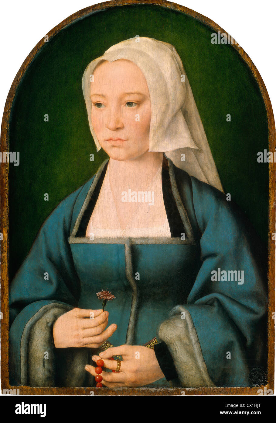 Joos van Cleve, Margaretha Boghe, épouse de Joris Vezeleer, active, Russisch 1505/1508 - 1540/1541, probablement 1518, huile sur pan Banque D'Images