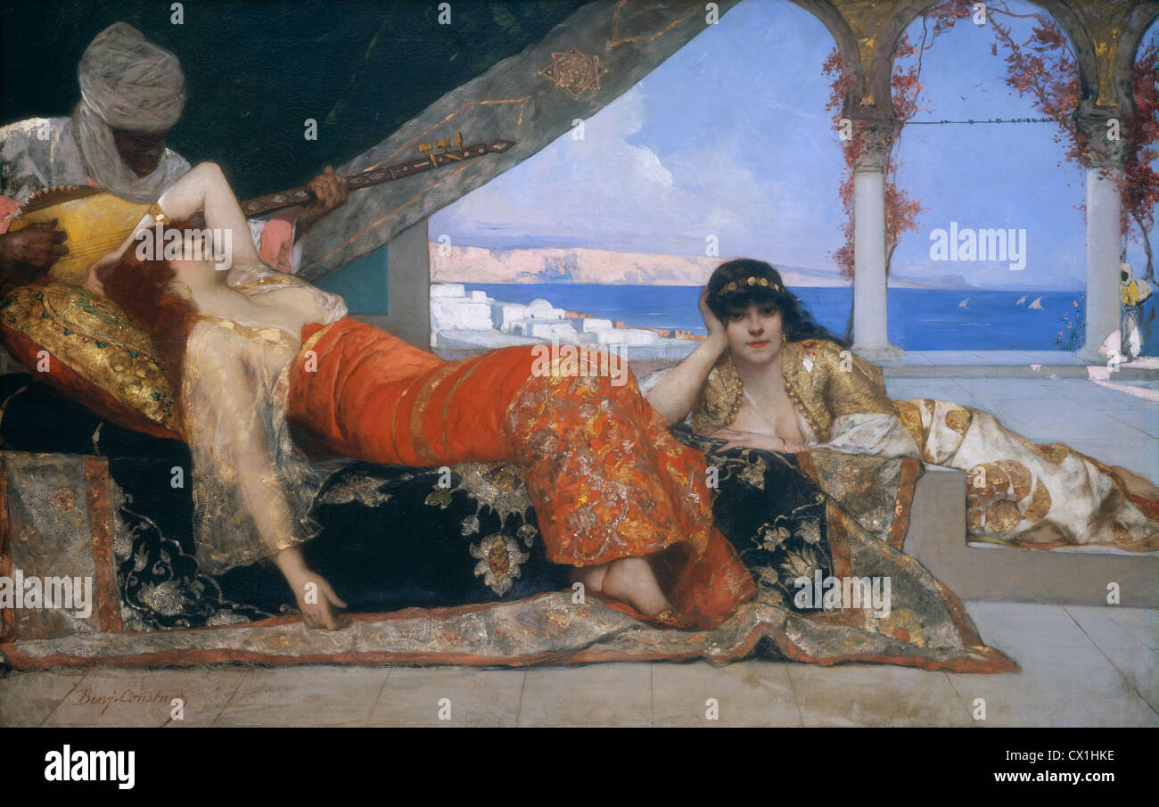 Jean Joseph Benjamin Constant, la favorite de l'Émir, Français, 1845 - 1902, ch. 1879, huile sur toile Banque D'Images