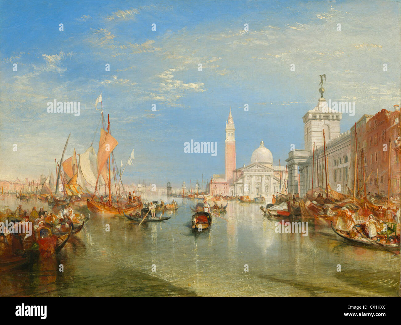 Joseph Mallord William Turner (British, 1775 - 1851 ), Venise : La Dogana et San Giorgio Maggiore, 1834, huile sur toile Banque D'Images