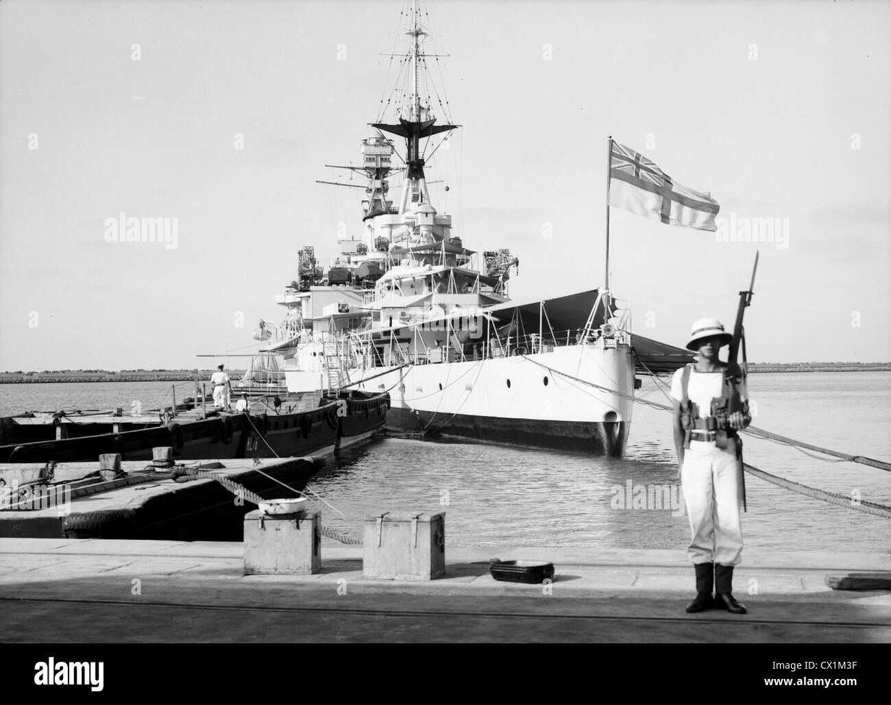 La Marine royale cuirassé HMS Repulse photographié en 1938. Banque D'Images