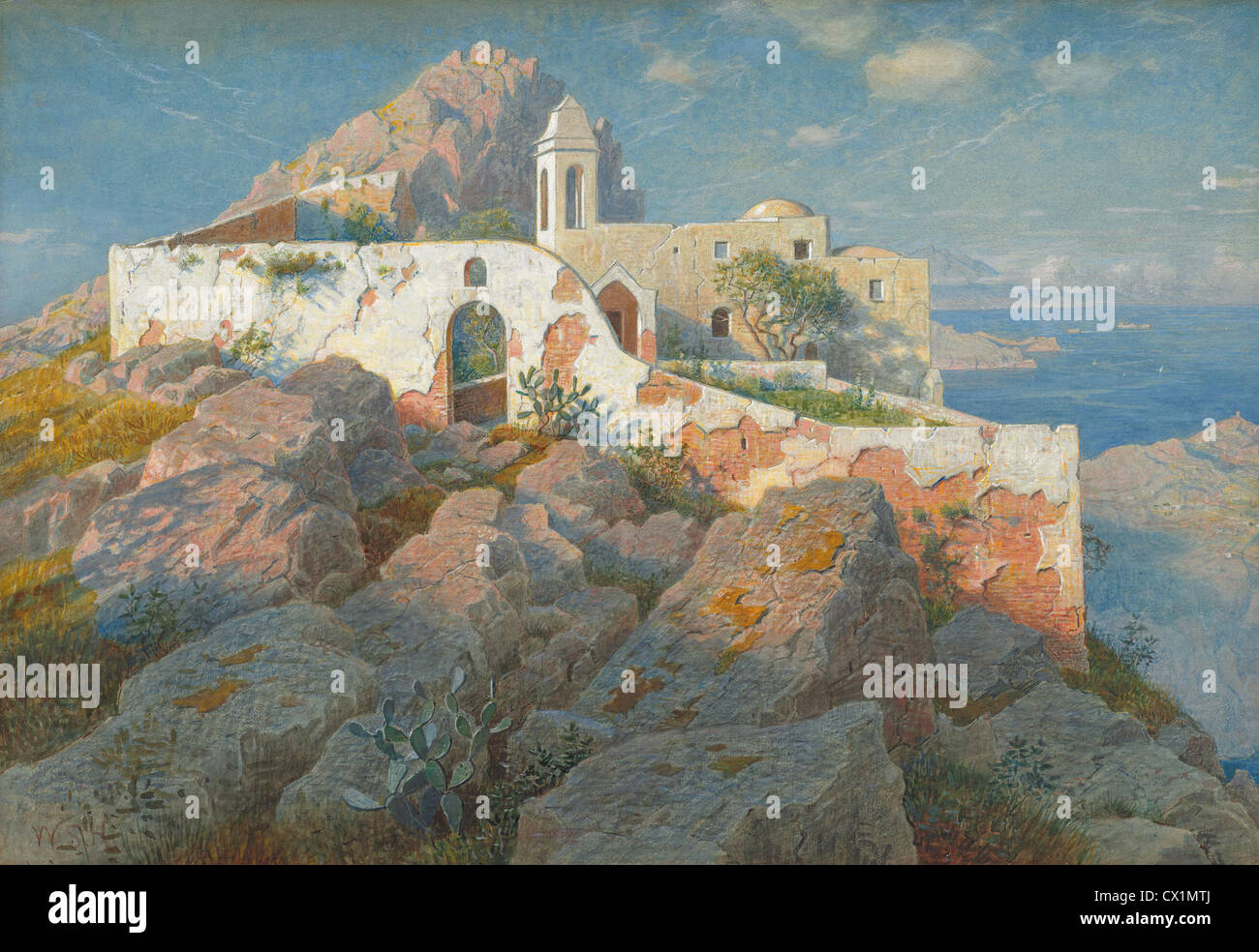 William Stanley Haseltine, Santa Maria a Cetrella, Anacapri, américain, 1835 - 1900, ch. 1892 Banque D'Images