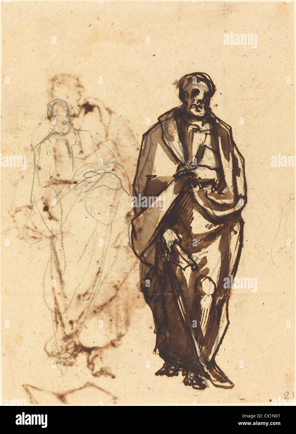 Cherubino Alberti (Italien, 1553 - 1615 ), deux figures drapées Banque D'Images