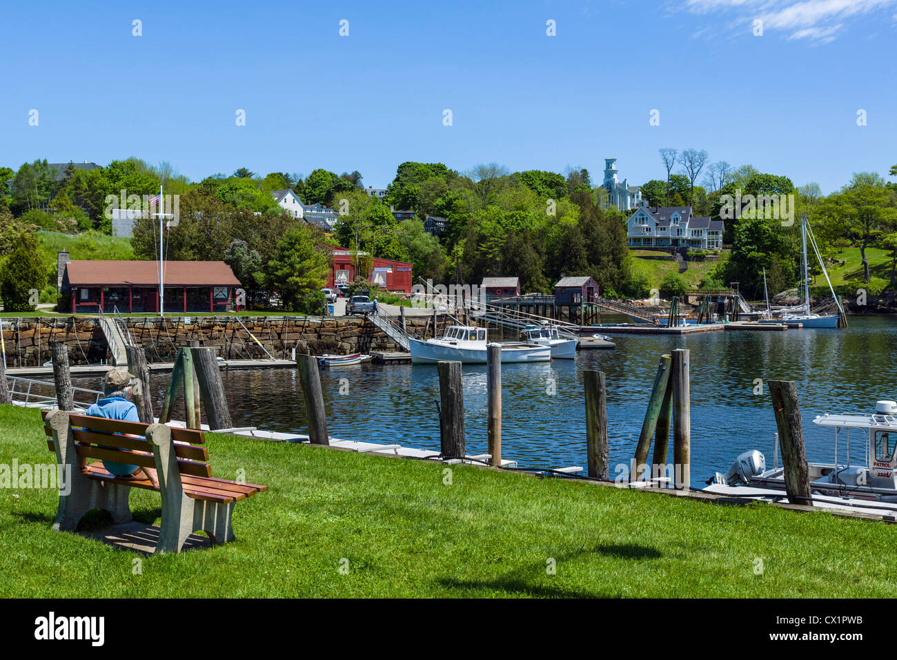 Le port de Rockport, comté de Knox, Maine, USA Banque D'Images