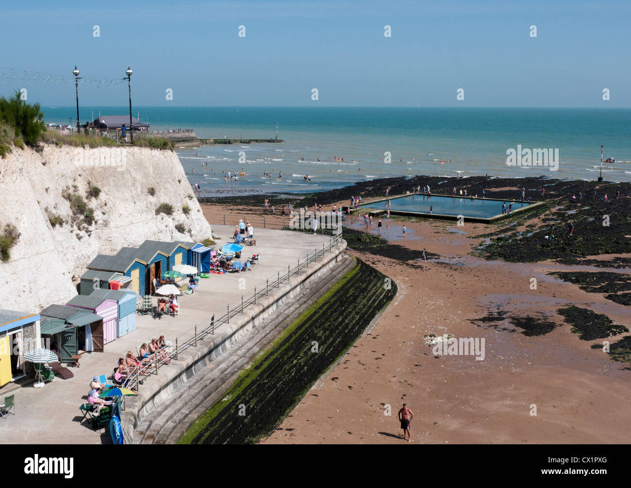 Louisa Bay à Broadstairs, Kent, Angleterre Banque D'Images