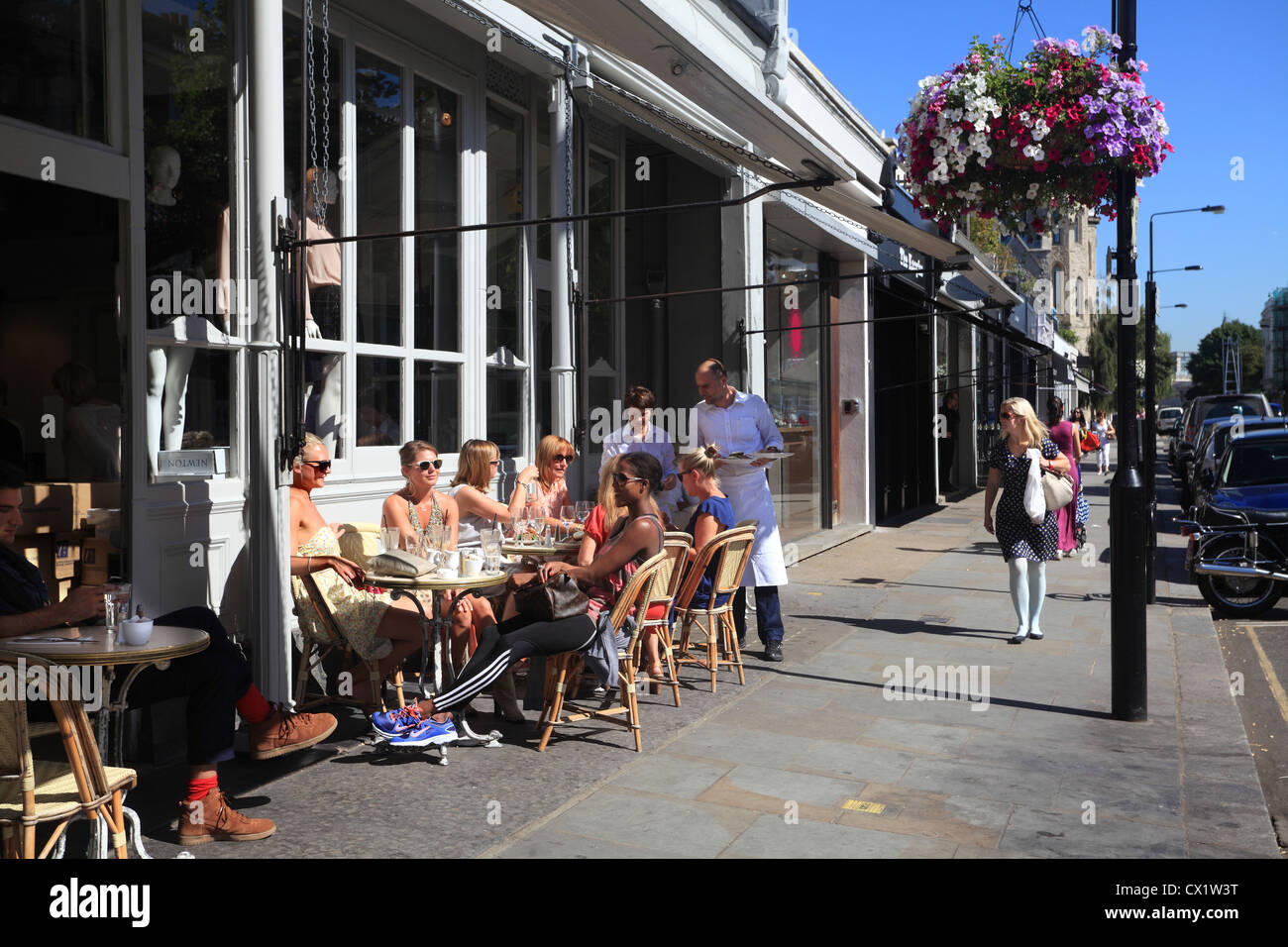 Cafés à Notting Hill Westbourne Grove Londres W11 Banque D'Images