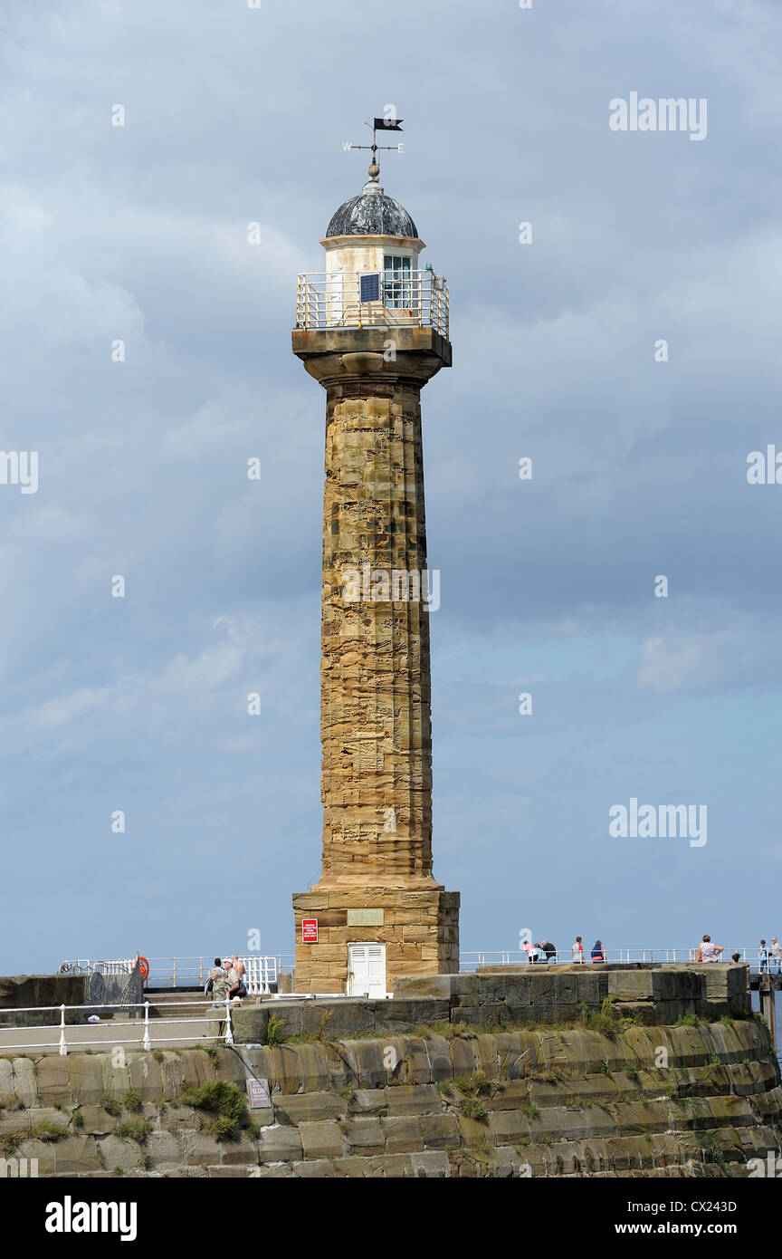 Phare Ouest Whitby North Yorkshire angleterre uk Banque D'Images