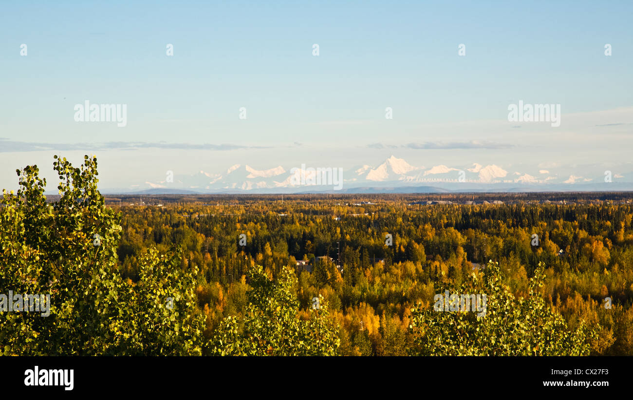 La chaîne de l'Alaska à l'automne Banque D'Images