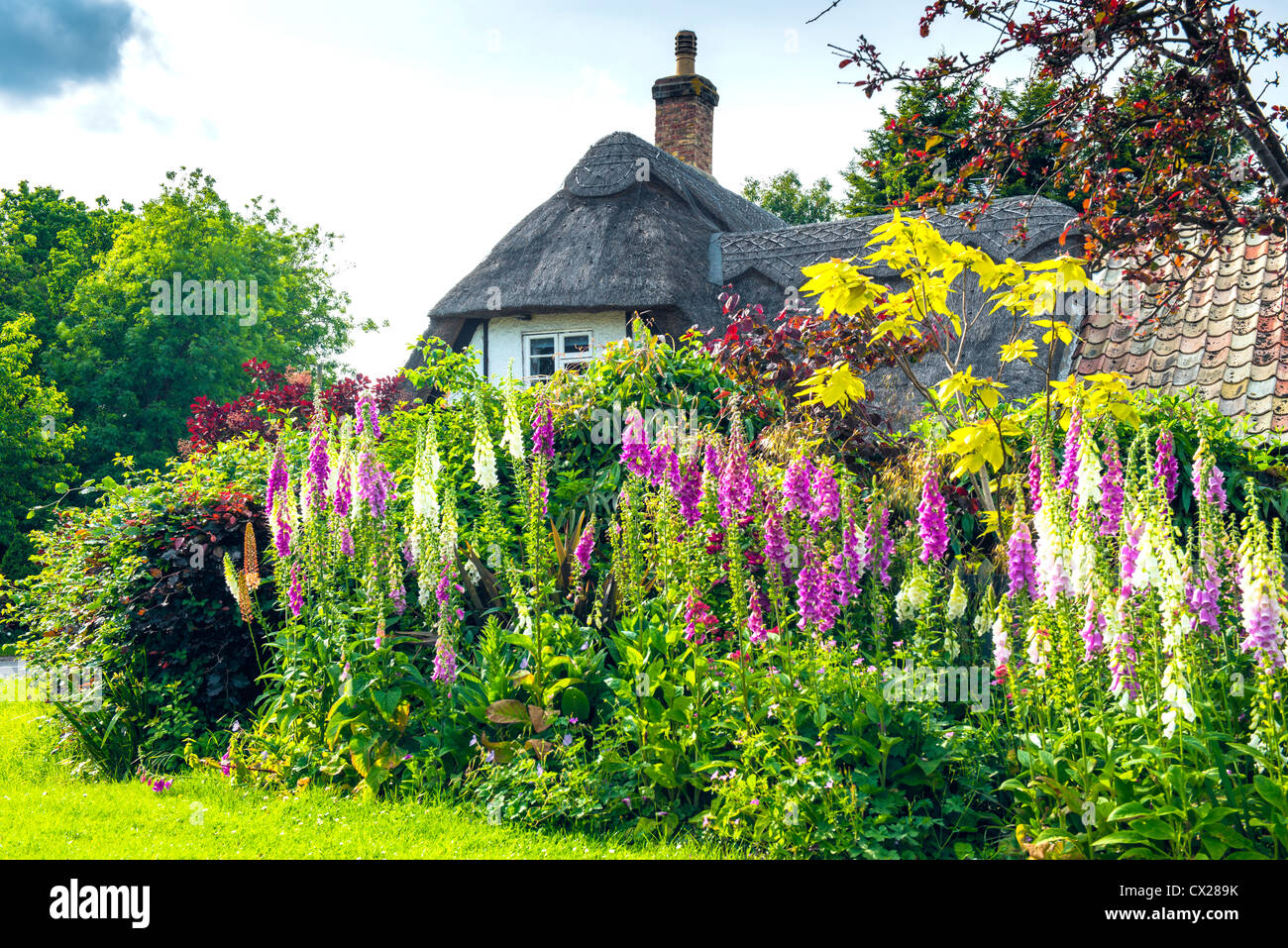 Chalet jardin anglais Banque D'Images