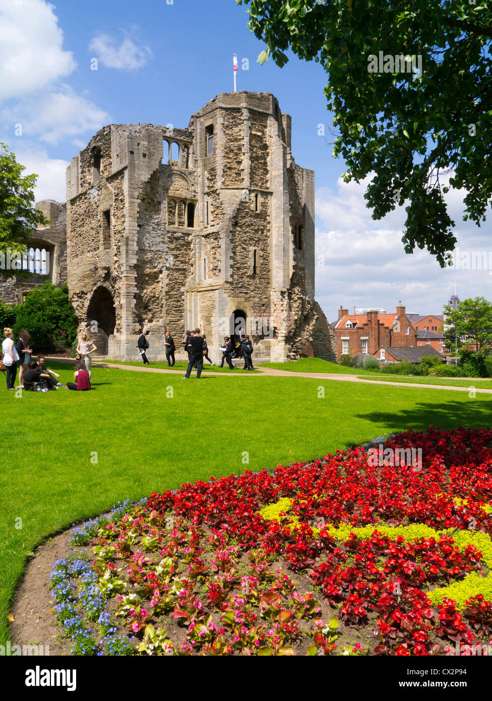 Parc du Château de Newark, Newark, Nottinghamshire Banque D'Images