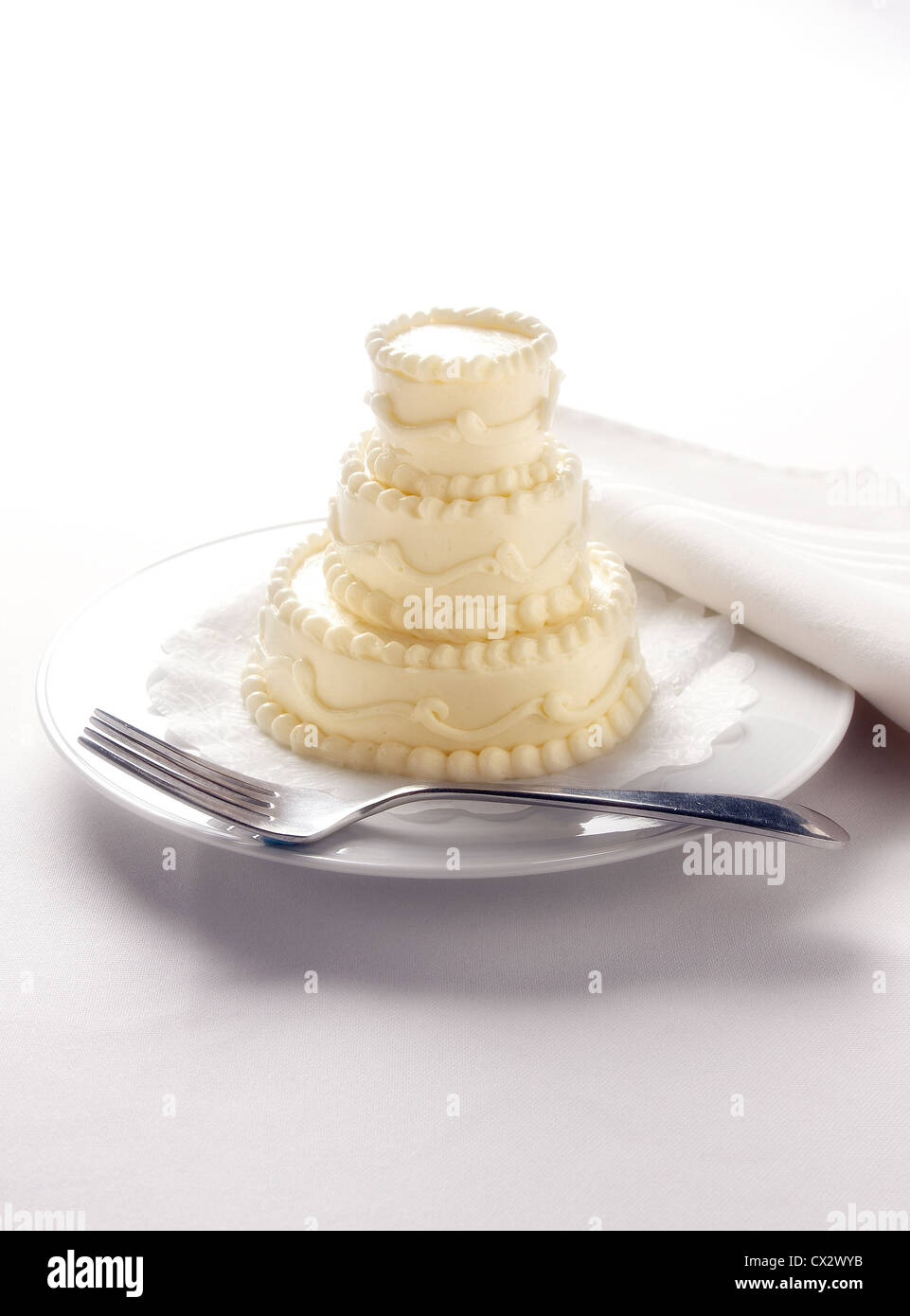 Mini gâteau de mariage Banque D'Images