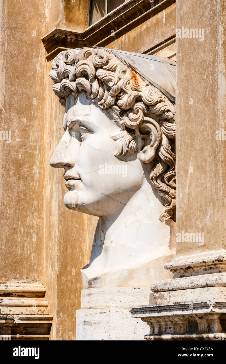 Statue de César Auguste, Vatican Musée Jardins, Lazio, Rome, Italie. Banque D'Images