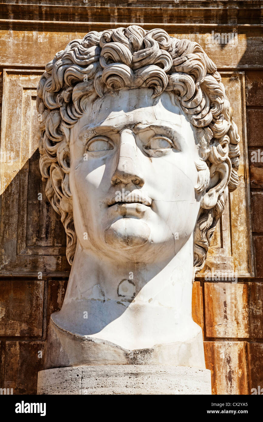 Statue de César Auguste, Vatican Musée Jardins, Lazio, Rome, Italie. Banque D'Images