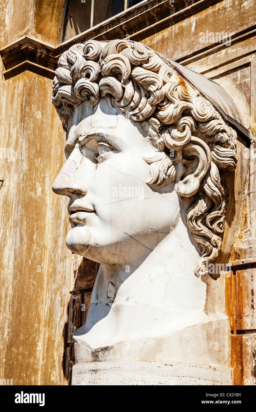 Statue de César Auguste, Vatican Musée Jardins, Lazio, Rome, Italie. Banque D'Images