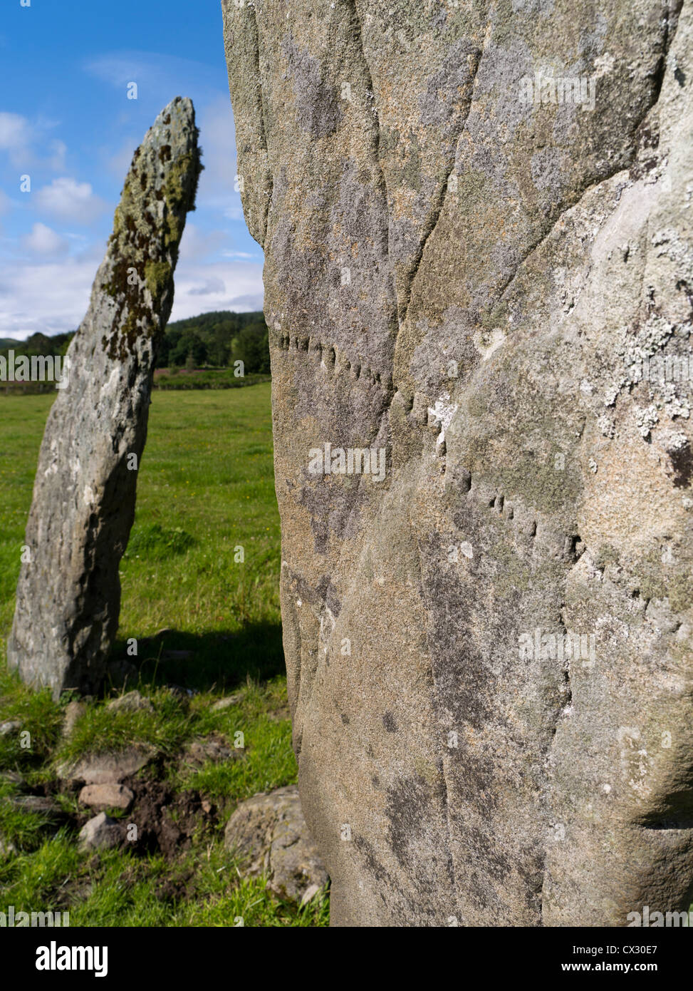 Dh Kilmartin Glen KILMARTIN ARGYLL Ballymeanoch pierres scotland heritage Banque D'Images