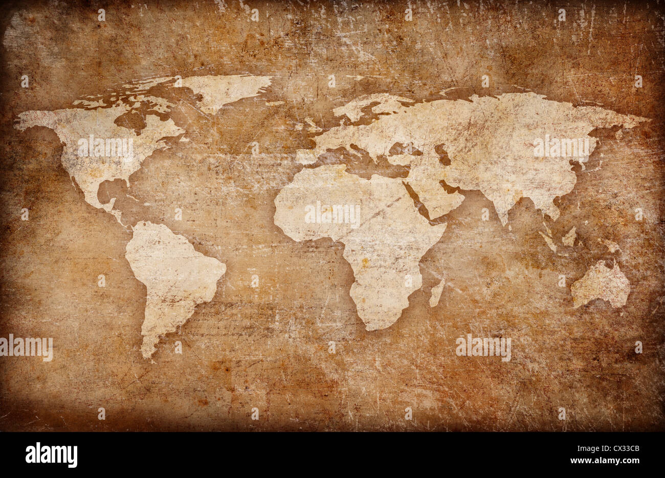 Grunge world map background Banque D'Images