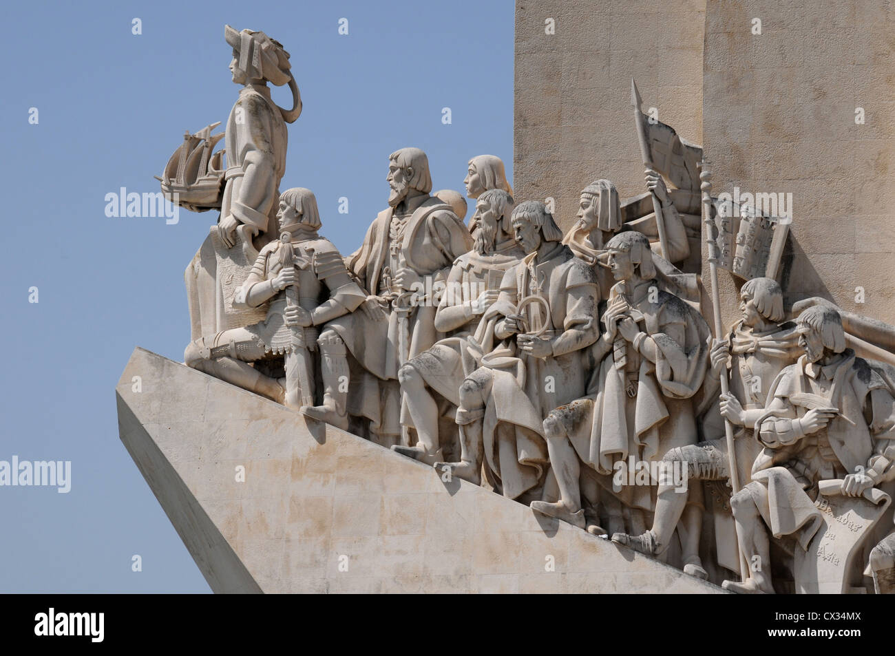 Monument des découvertes sur la banque du fleuve Tage, Belém, Lisbonne, Portugal Banque D'Images