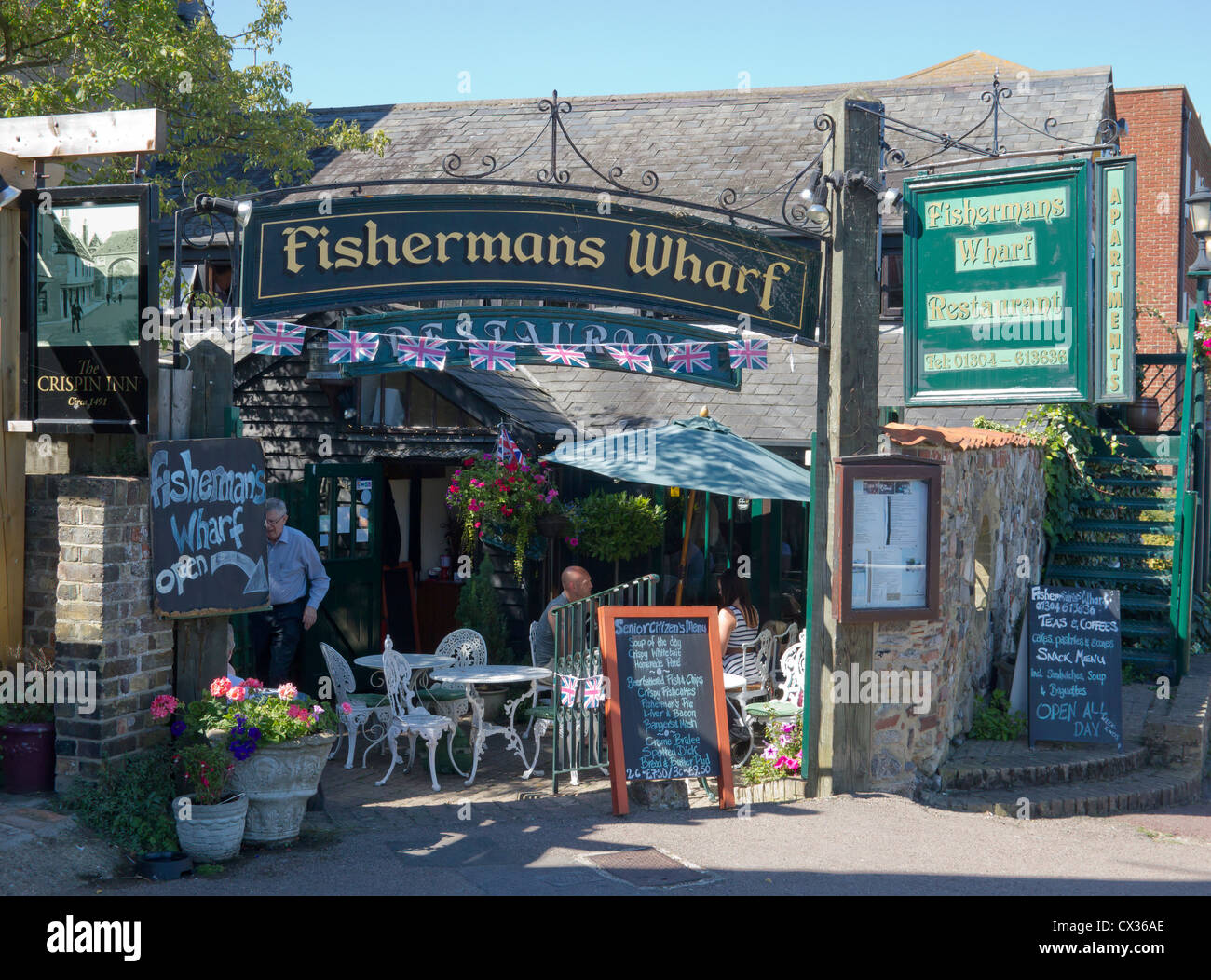 Fishermans Wharf Restaurant Sandwich Kent England UK Cinque Port Town Banque D'Images