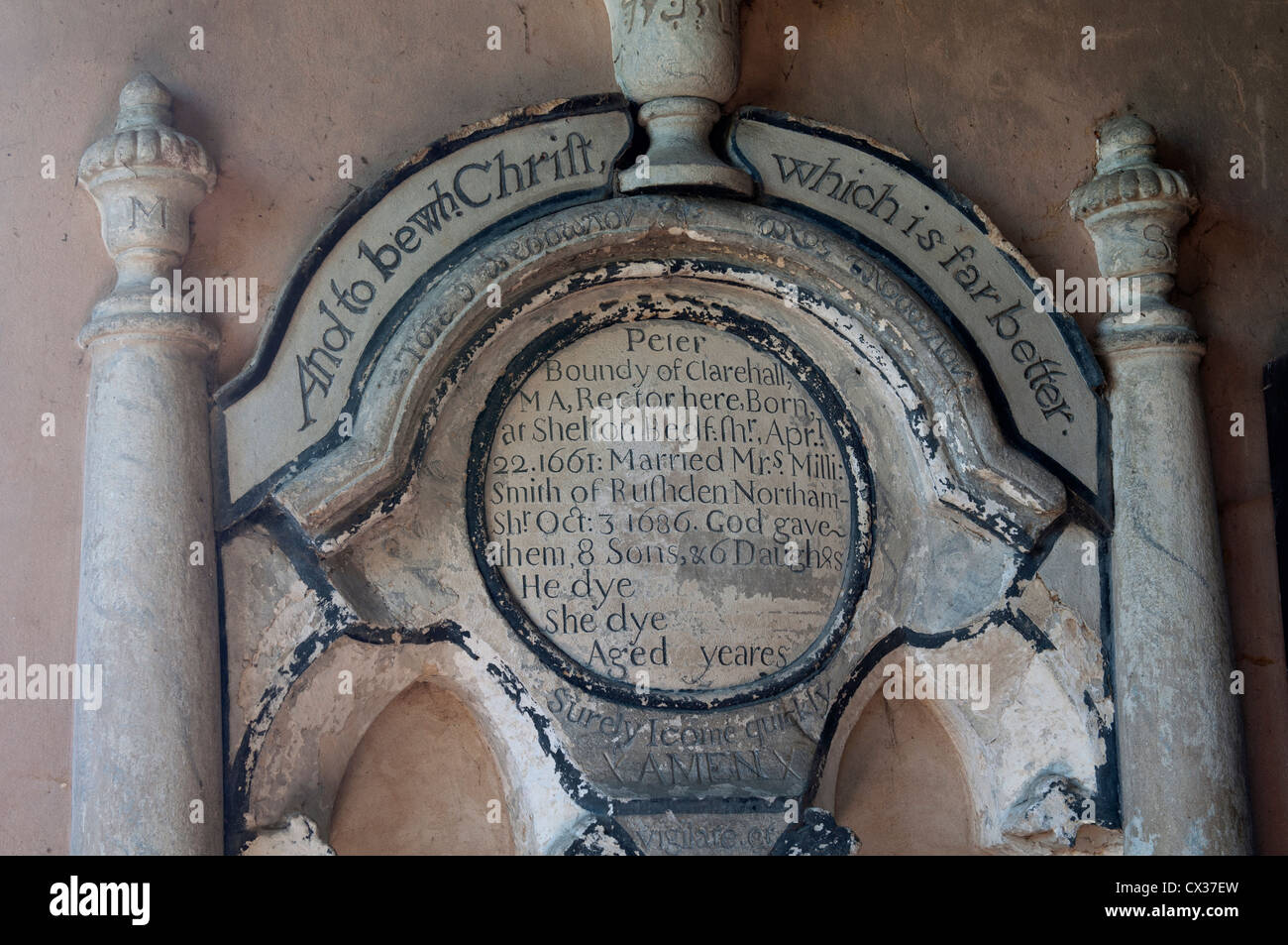 Peter Boundy Memorial, Saint Michel et tous les Anges à Edmondthorpe, Leicestershire, UK Banque D'Images