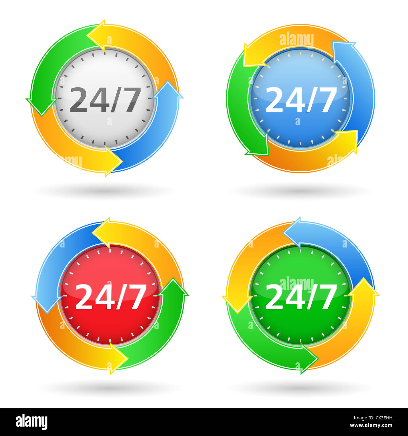 Concept de 24/7 Banque D'Images