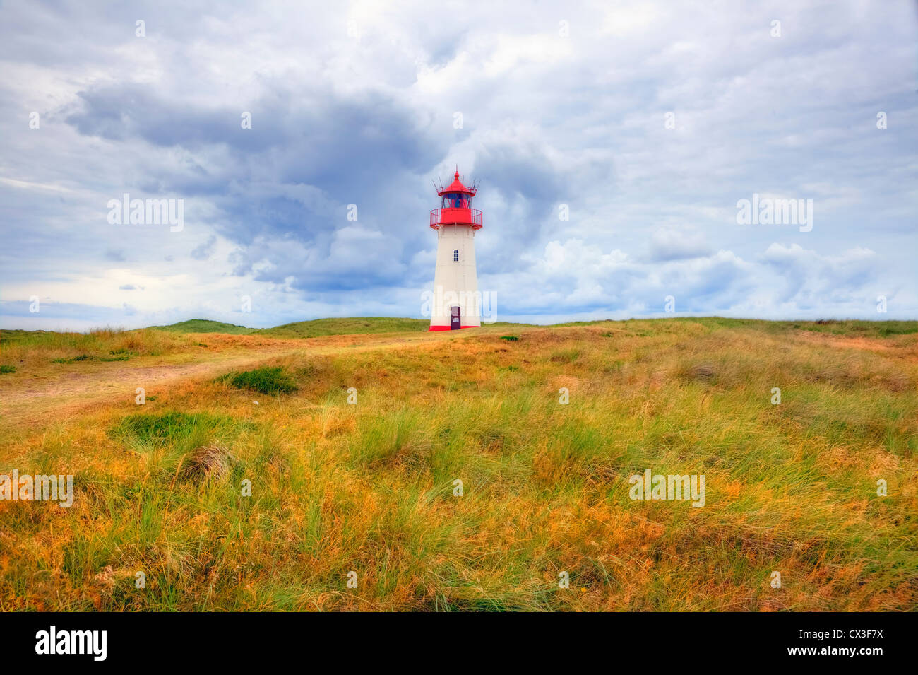 Liste phare, à l'Ouest, coude, Sylt, Schleswig-Holstein, Allemagne Banque D'Images